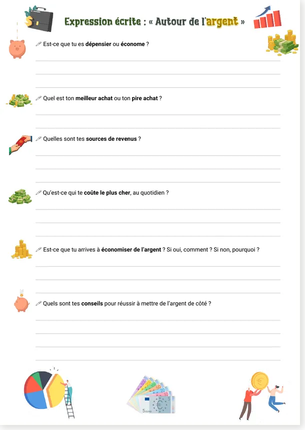 Expression écrite autour de l'argent