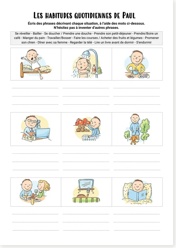 Habitudes quotidiennes CE1