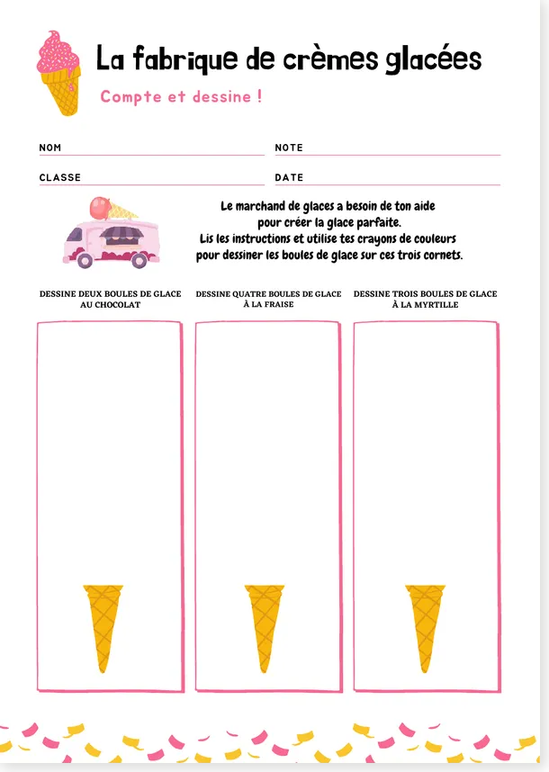 Compter et dessiner CE1