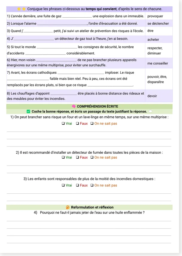 Conseils des sapeurs-pompiers pour éviter les incendies domestiques page 4