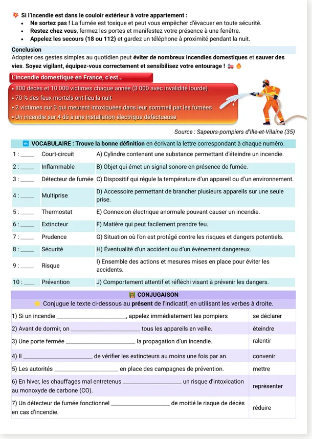 Conseils des sapeurs-pompiers pour éviter les incendies domestiques page 3