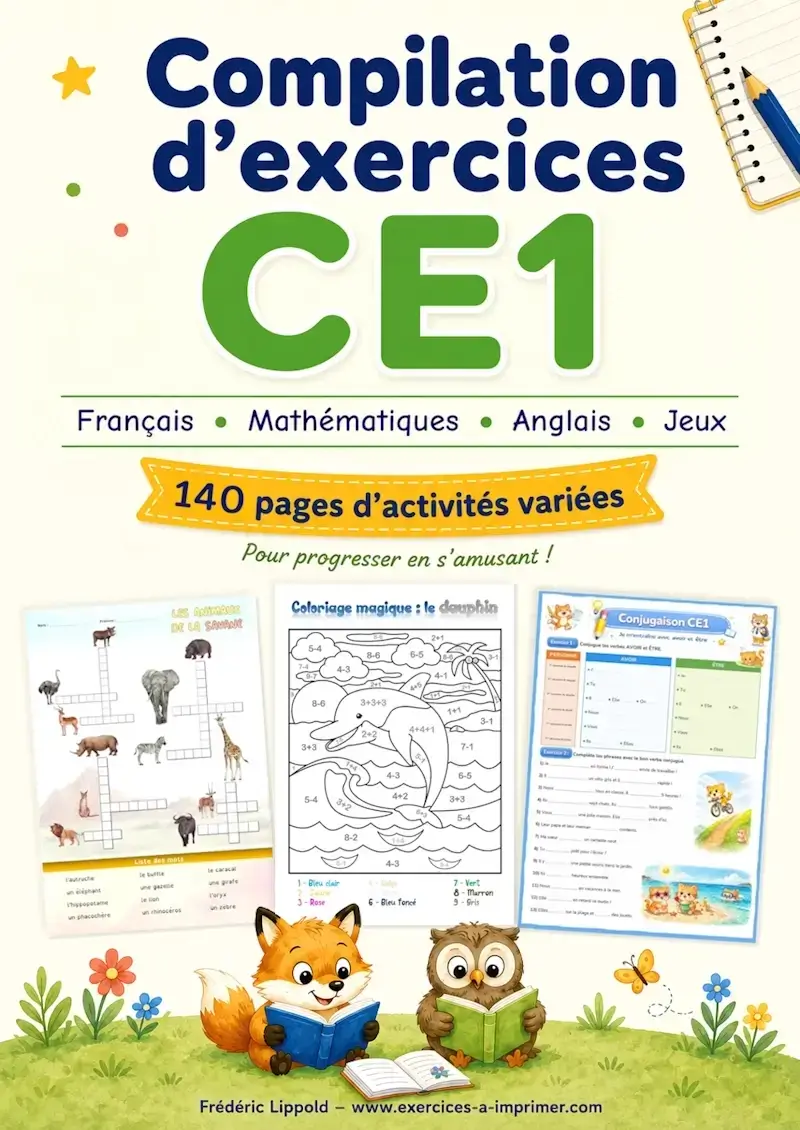 Couverture du livre Compilation d'exercices CE1