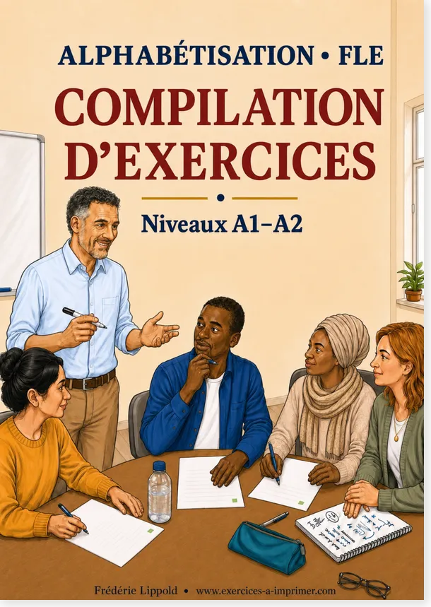 Couverture compilation d’exercices A1-A2