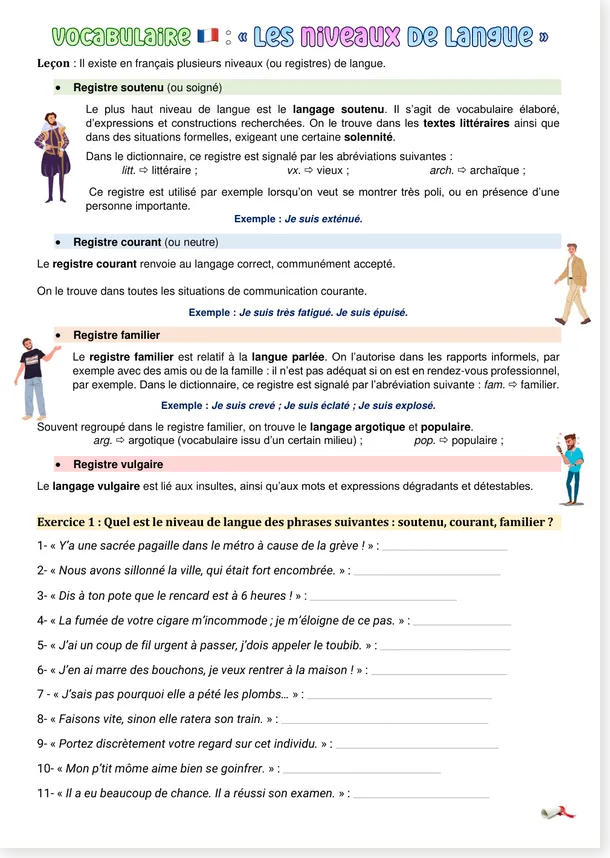 Aperçu de la version gratuite : page 1 avec corrigé