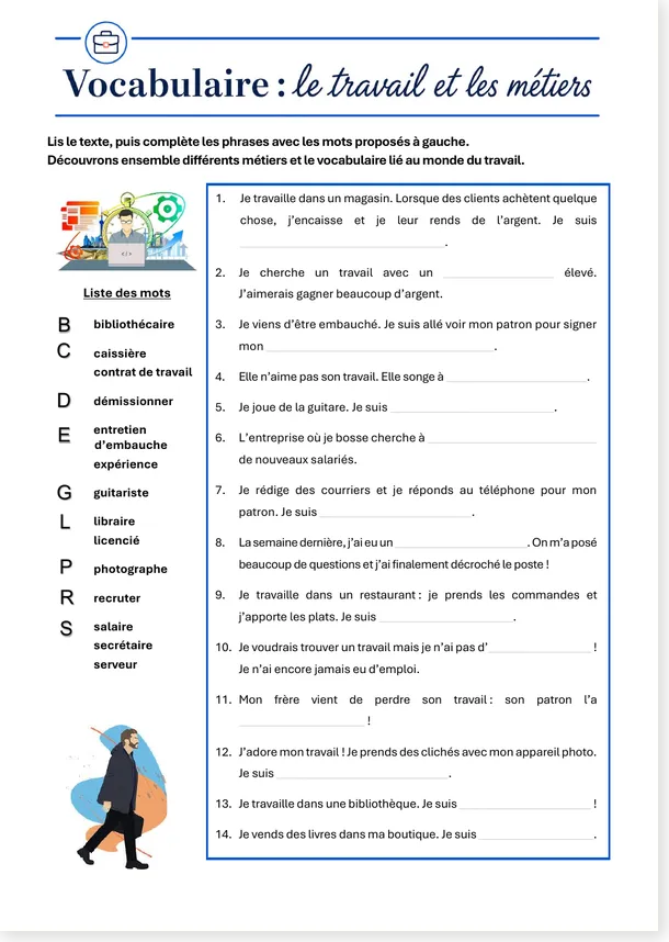 Aperçu de la nouvelle fiche Travail et métiers