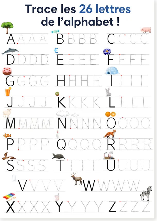 Aperçu exercice alphabet et caractères spéciaux