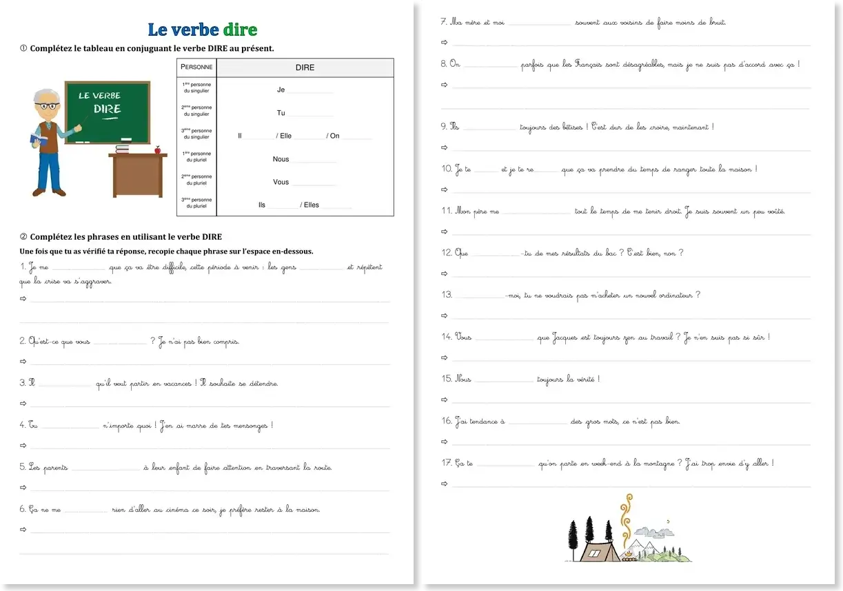 Aperçu de la version complète en écriture cursive