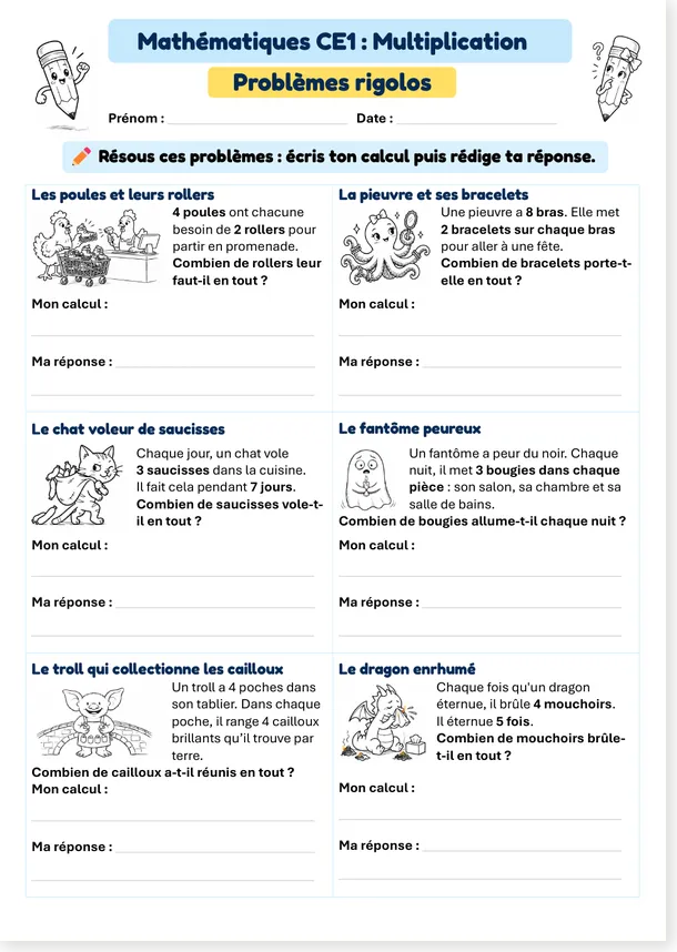 Version complète - 6 problèmes avec corrigé