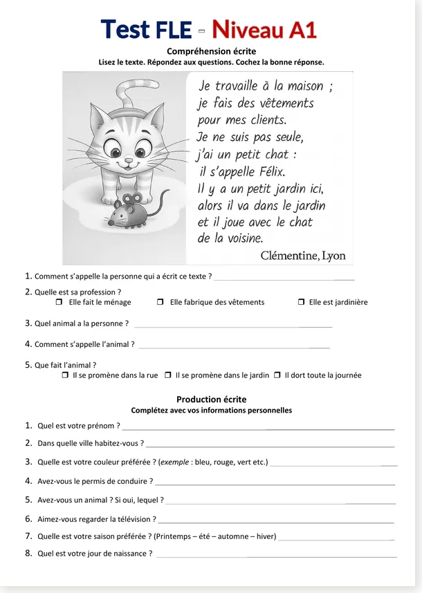 Test FLE A1