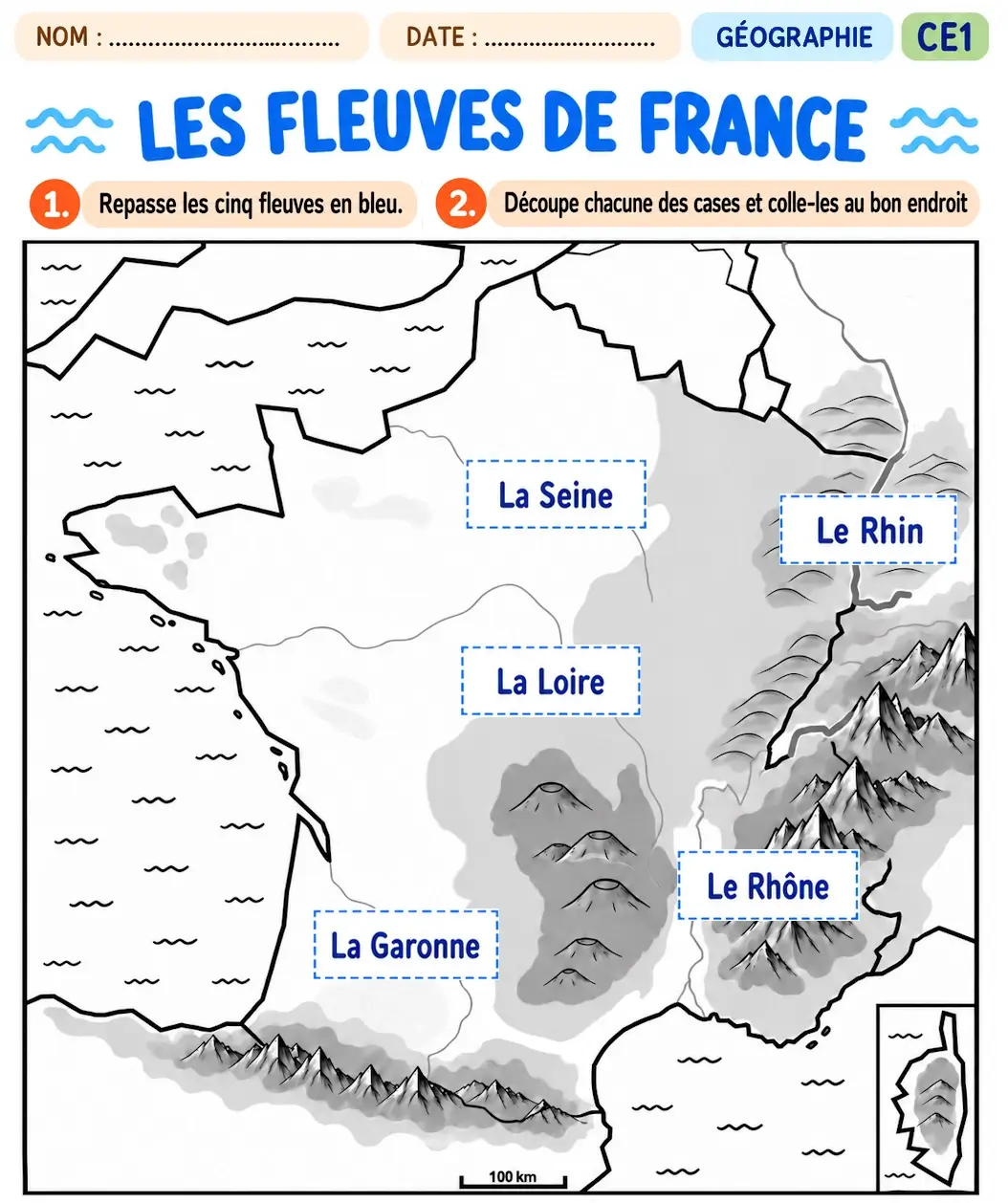 Corrigé de la version CE1 : étiquettes collées au bon endroit