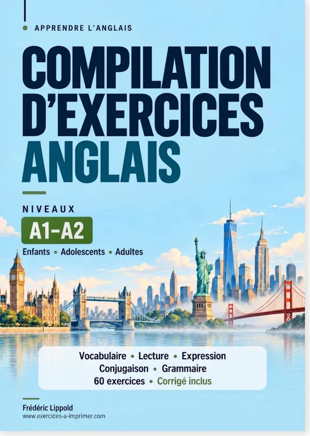 Couverture de la compilation d’anglais A1-A2